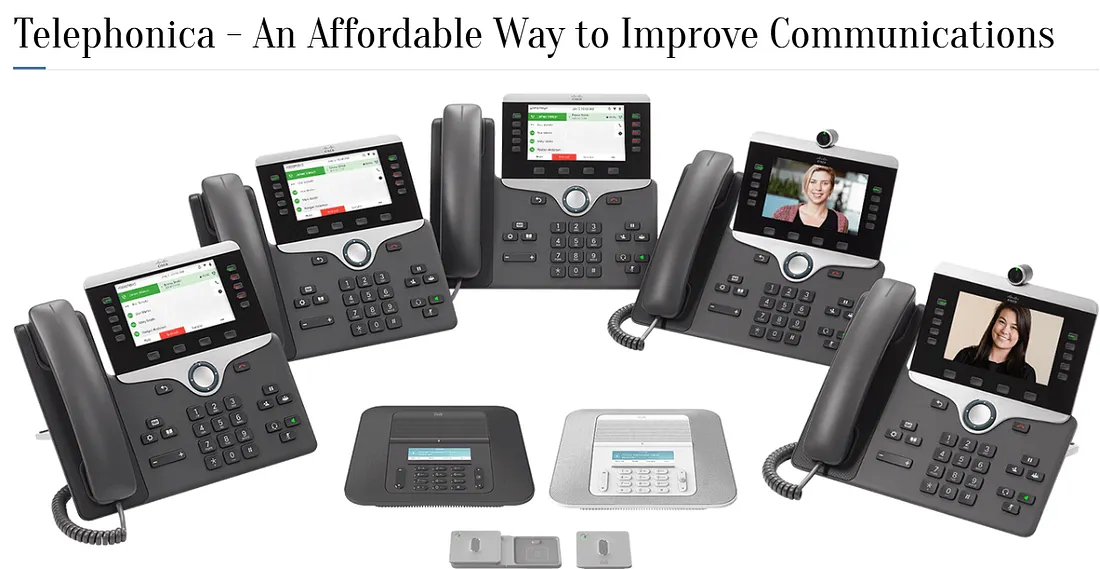 VoIP technology in a modern office setting